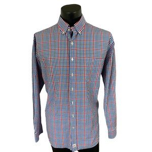 Vineyard Vines Slim Fit Murray Shirt Button Down Mens Check Red Blue XXL Whale